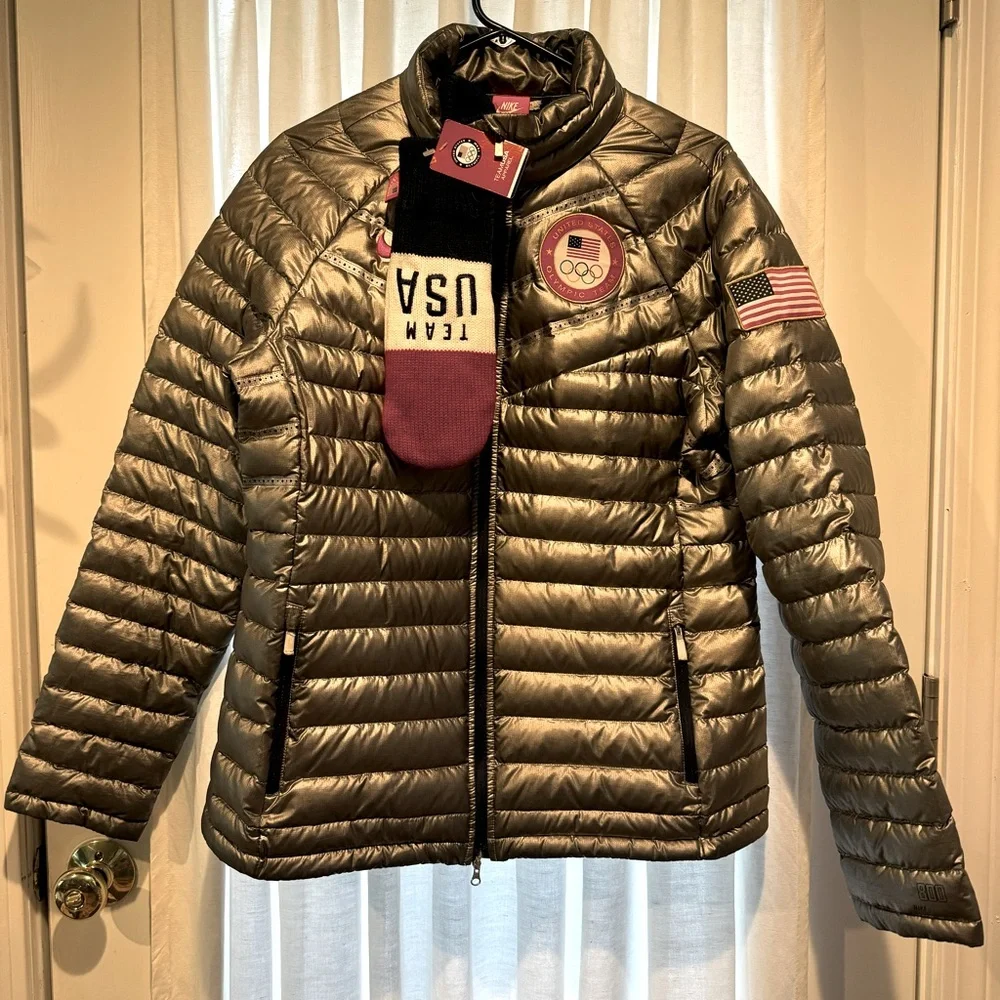 2014 Olympic USA Team jacket with NEW USA mittens - Picture 1 of 8